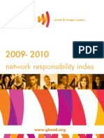 GLAAD 2009-2010 Network Responsibility Index Analyzes LGBT Representation on TV