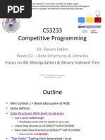 CS3233 CS3233 Competitive Programming P G G: Dr. Steven Halim Dr. Steven Halim Week 02 - Data Structures & Libraries