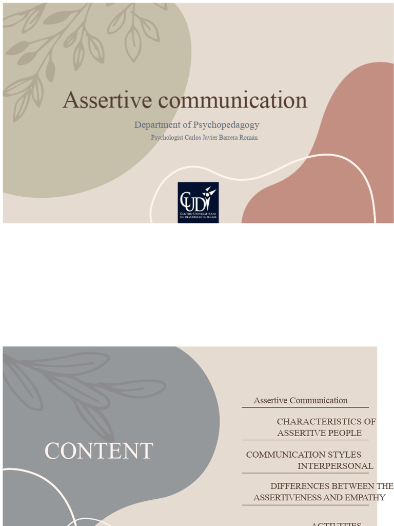 Assertive Communication Techniques Guide | PDF | Empathy | Communication