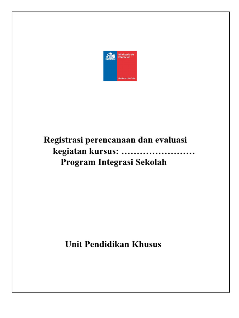 Rencana dan Evaluasi Program Integrasi Sekolah | PDF