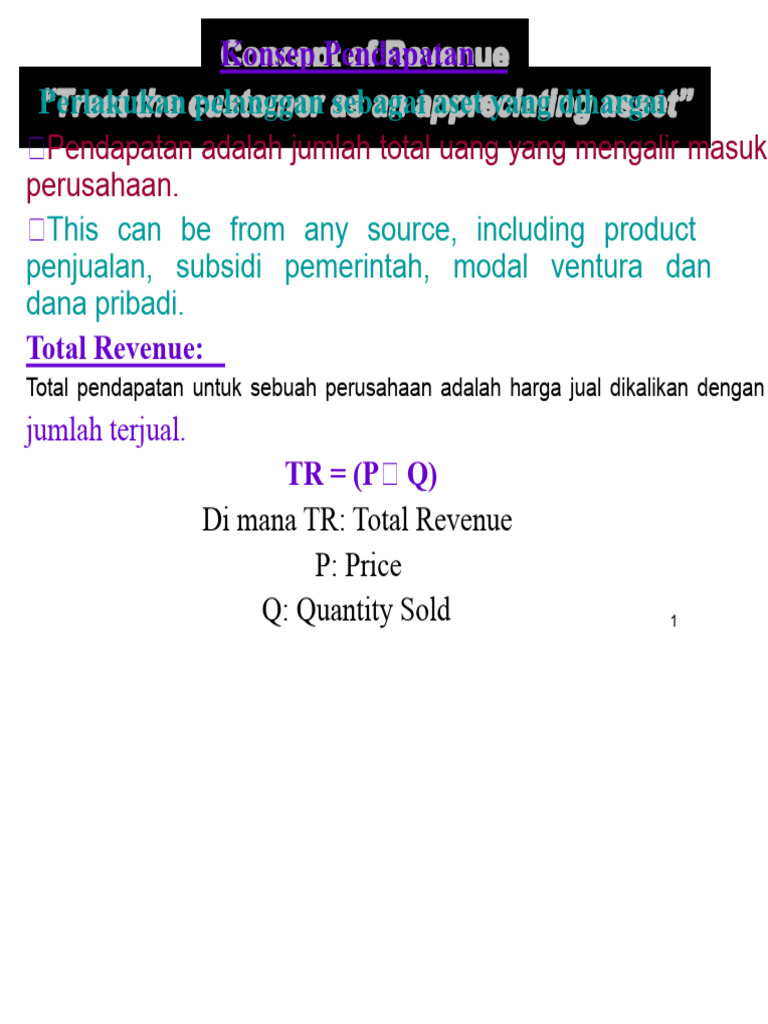 Memahami Pendapatan: TR, AR, MR | PDF
