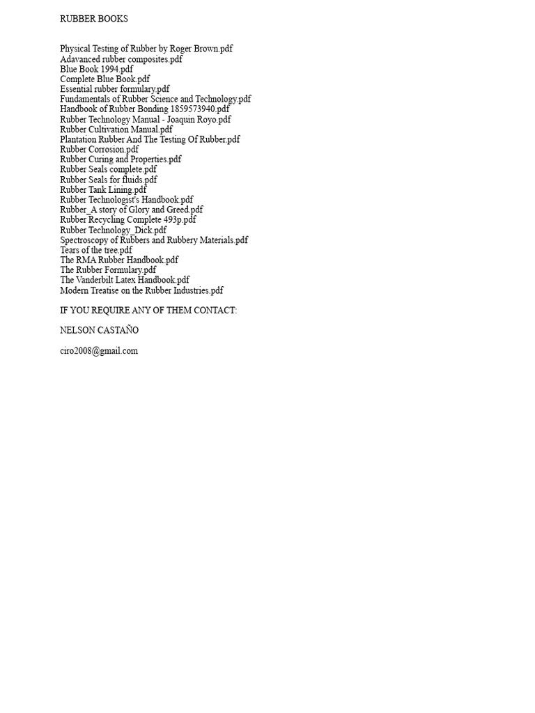 Books of Rubber and More | PDF