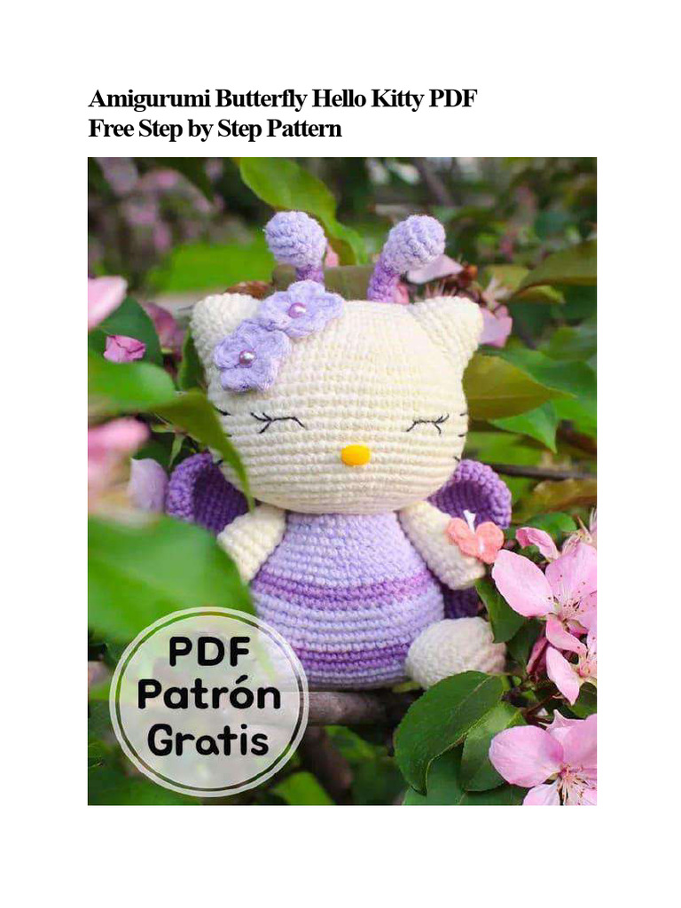 Amigurumi Butterfly Hello Kitty PDF Pattern Free P - 220822 - 085817 ...