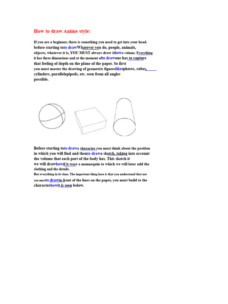 Anime Drawing Course | PDF | Hand | Finger