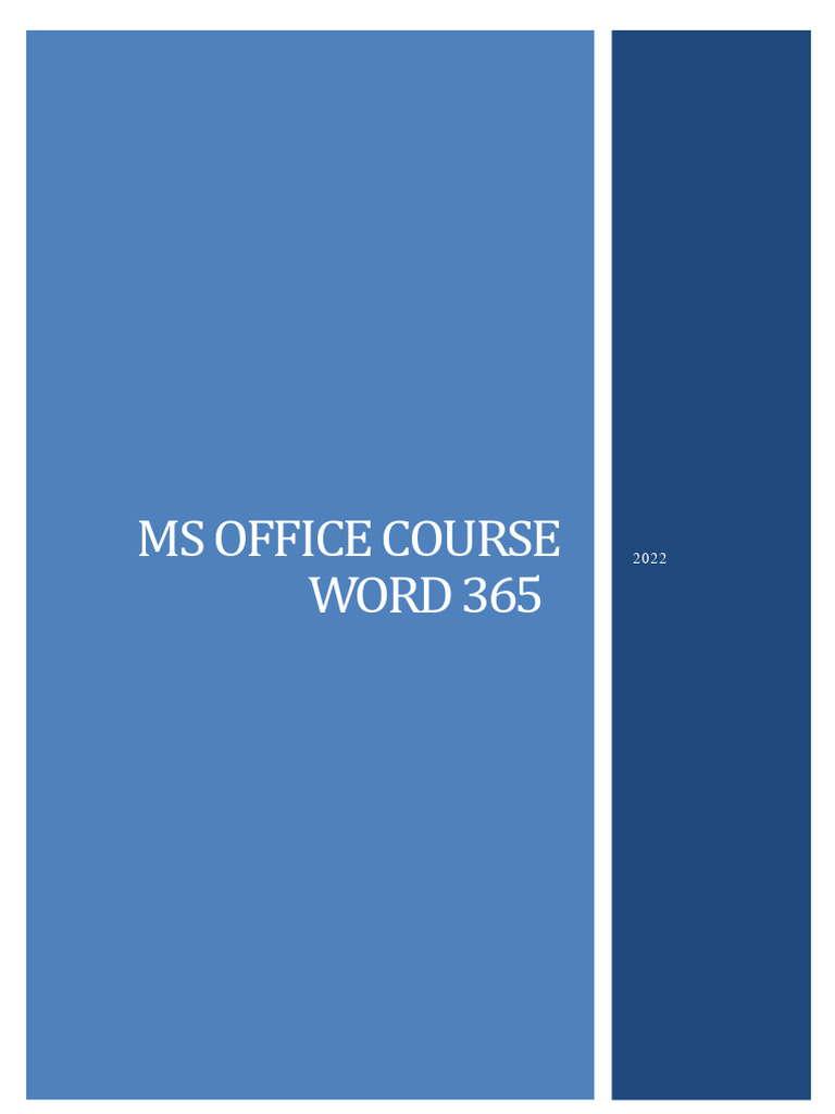 MS Word 365 Course Overview | PDF | Microsoft Office | Microsoft Word