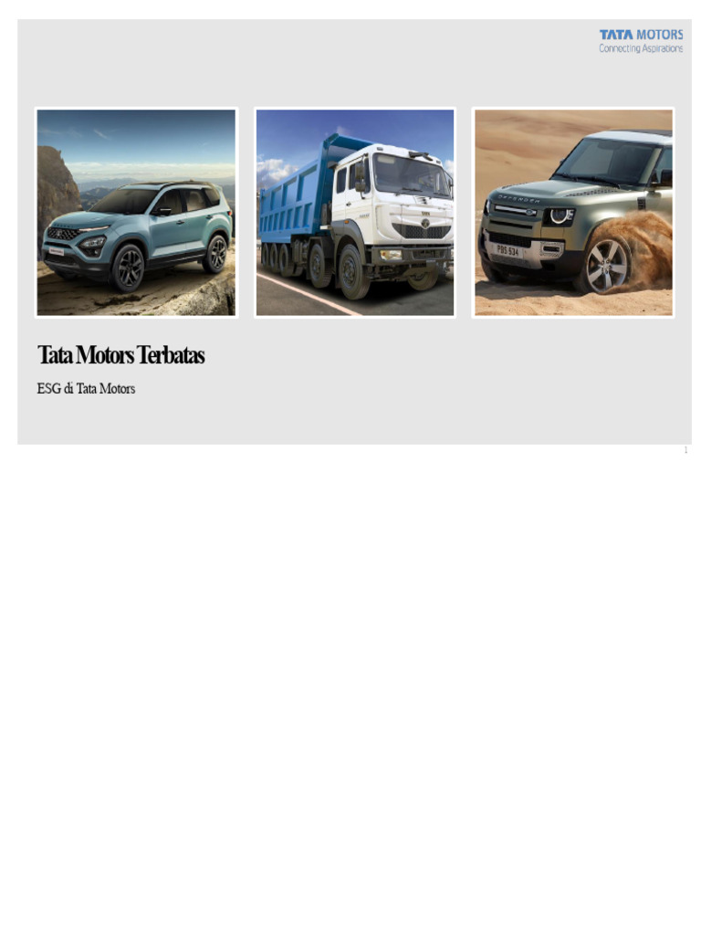 Tata Motors: Strategi ESG dan Keberlanjutan | PDF