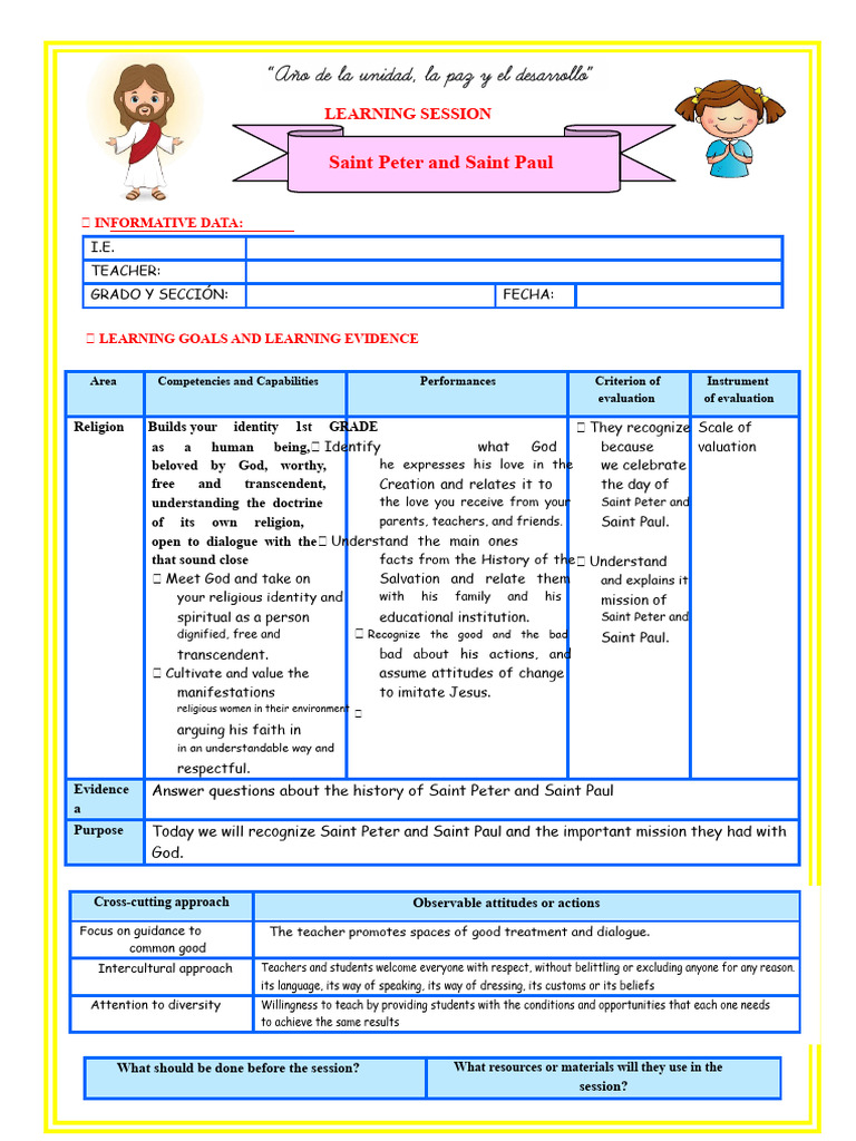 Learning Session: Saints Peter and Paul | PDF | Saint Peter | Christian ...