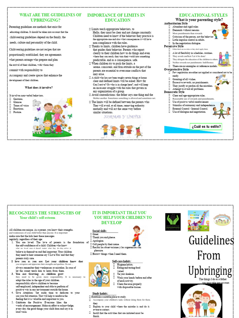 Parenting Guidelines Brochure | PDF | Parenting | Nonverbal Communication