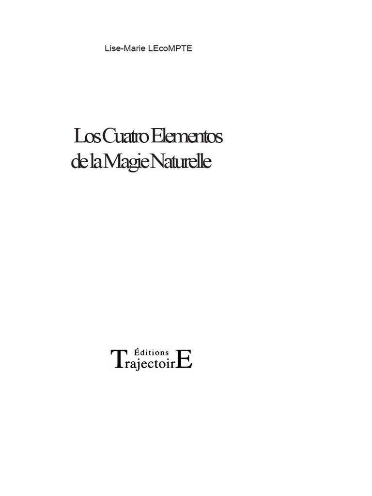 Cuatro Elementos de la Magia Natural | PDF | Brujería | Alquimia