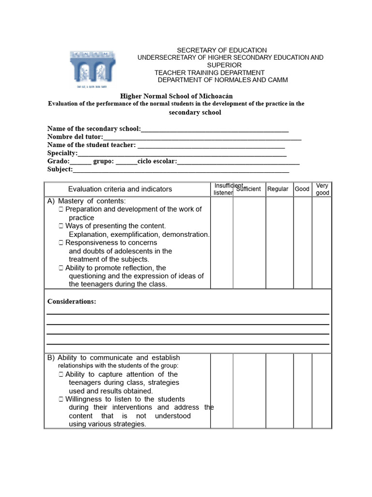 Evaluation of Student Teacher Performance | PDF | Teachers | Evaluation