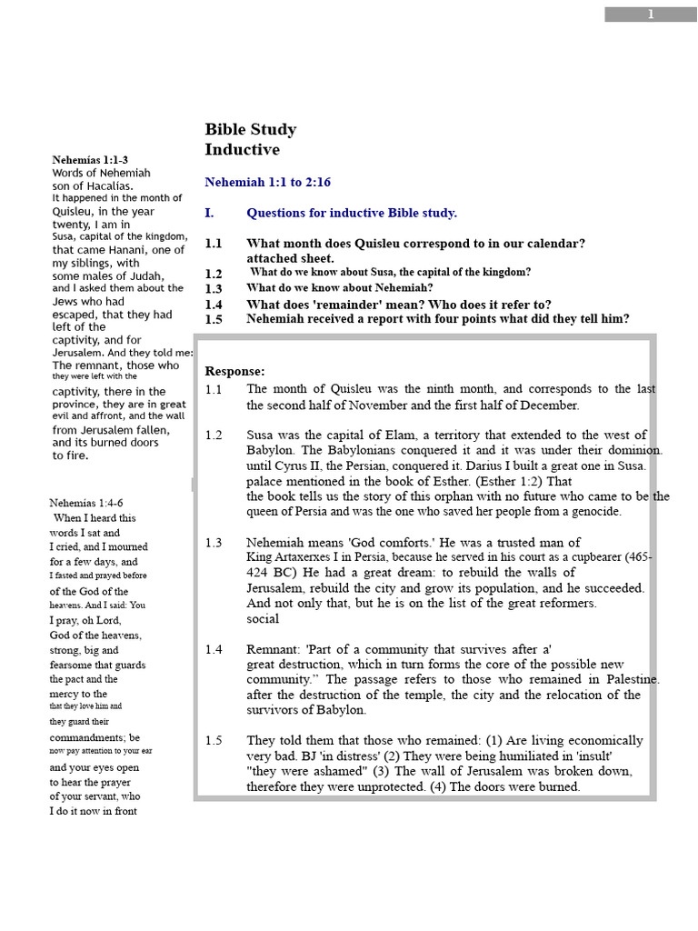 Nehemiah-Bible-Study-01 | PDF