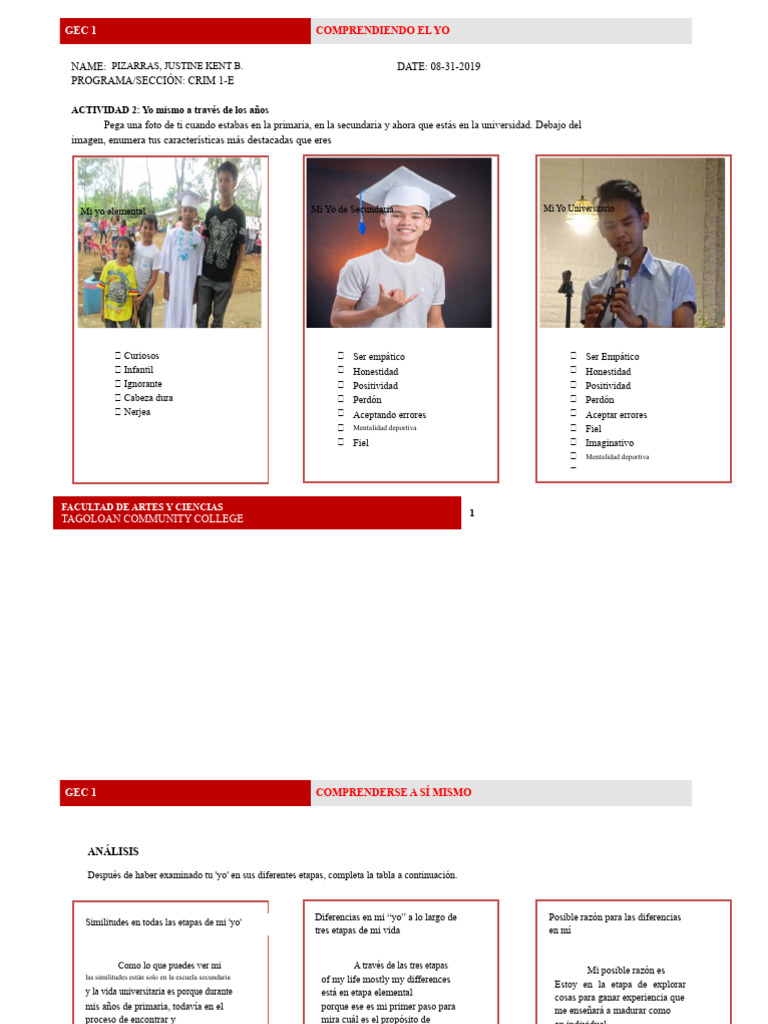 Entendiendo El Yo | PDF | Educación primaria
