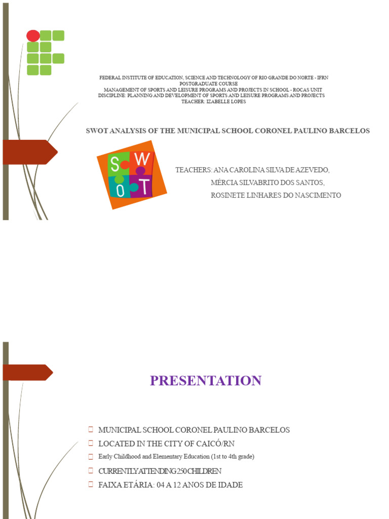 SWOT Analysis Slide School (Automatically Saved) | PDF | Swot Analysis