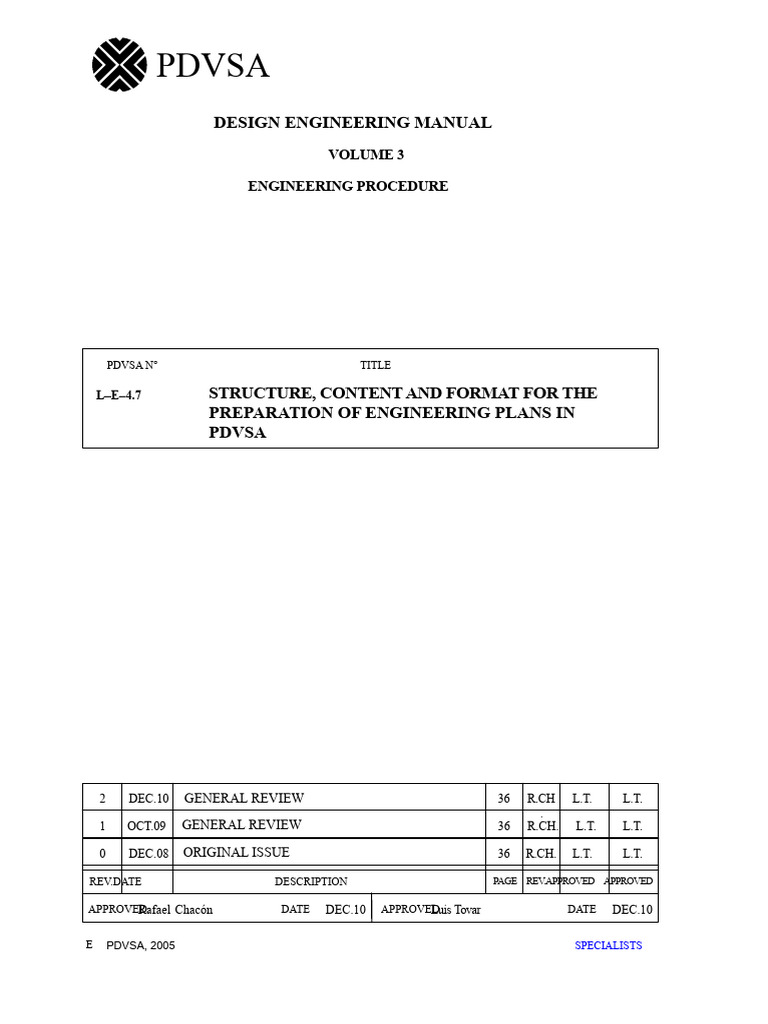 PDVSA Engineering Plans Format Guide | PDF | Computer Aided Design ...