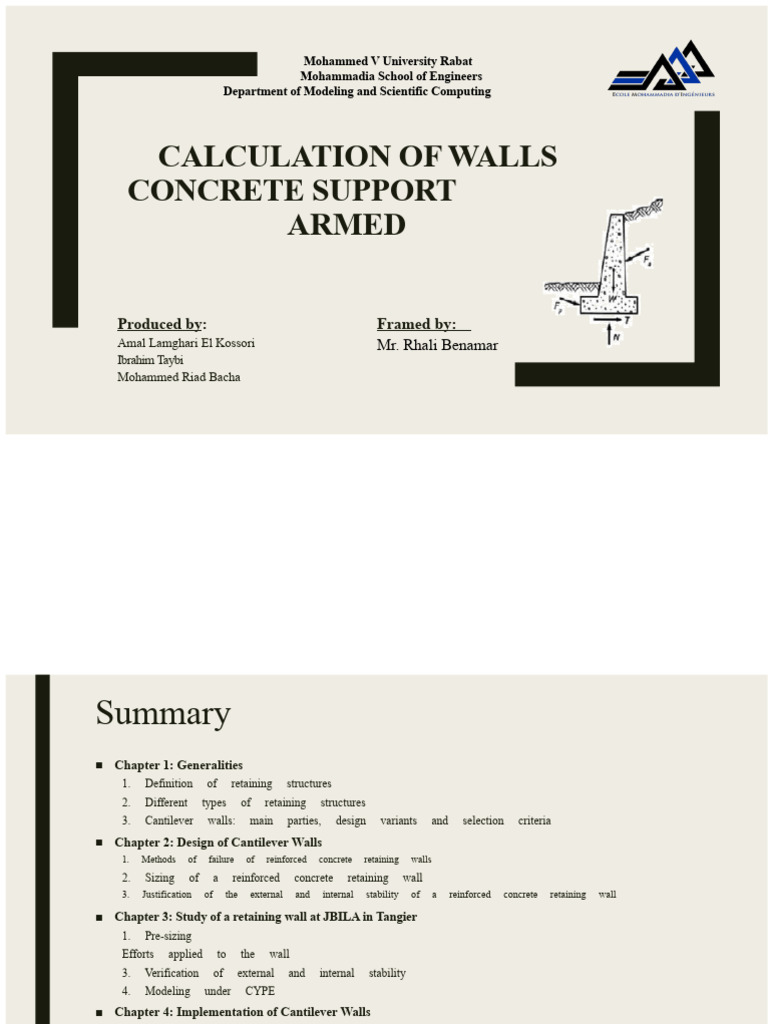 Design and Analysis of Cantilever Walls | PDF | Civil Engineering ...