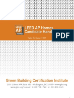 Candidate Handbook Leed Ap Homes: Green Building Certification Institute