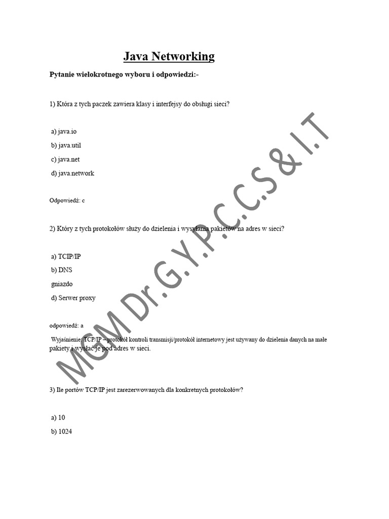 Sieci Java | PDF