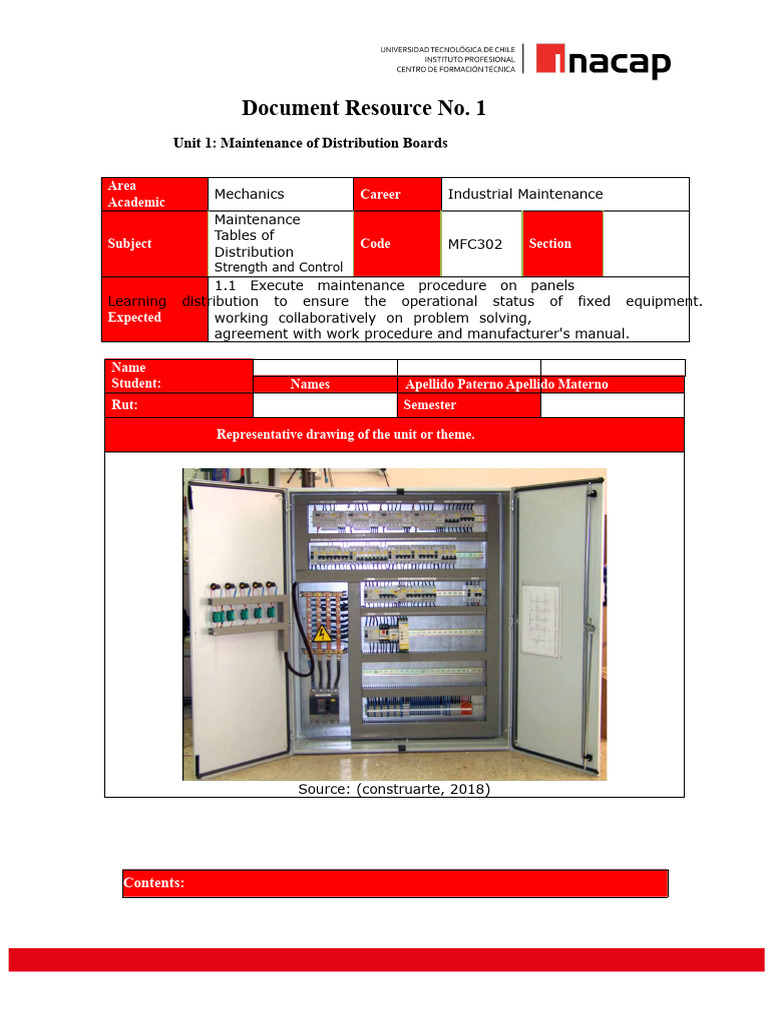 Maintenance of Distribution Boards Guide | PDF | Relay | Fuse (Electrical)