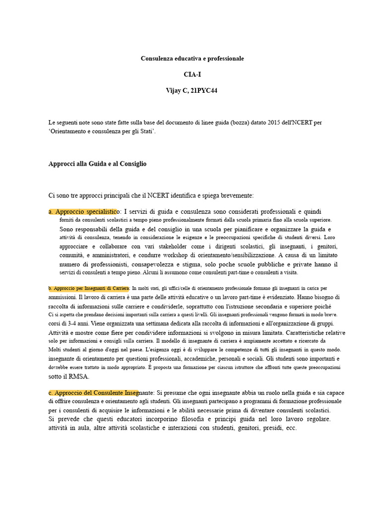 Linee Guida Ncert | PDF