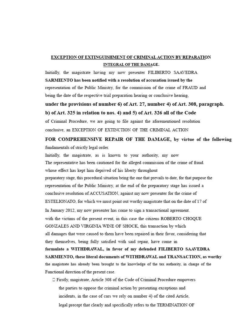 Record of Hearing of Exception | PDF | Criminal Procedure In South ...