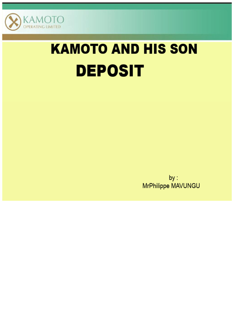 Kamoto Mine Overview and Methods | PDF | Mining | Ore