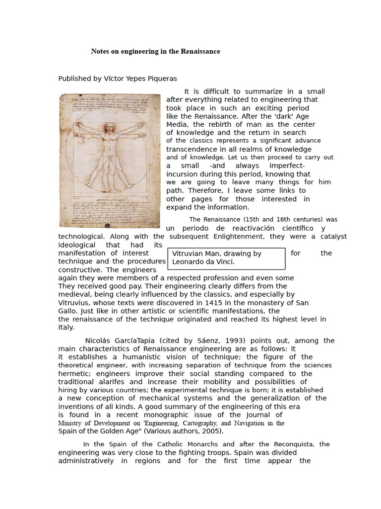 Renaissance Engineering Insights | PDF | Renaissance | Engineering