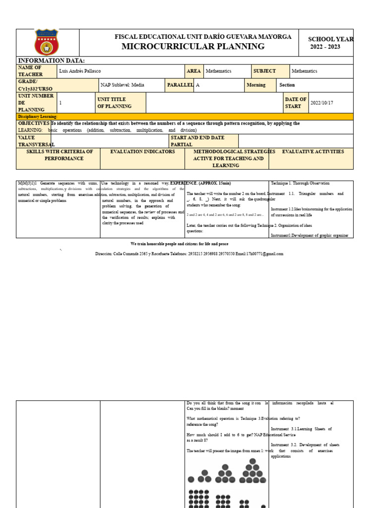 Mathematical Planning Case 4 and 5 | PDF | Multiplication | Methodology