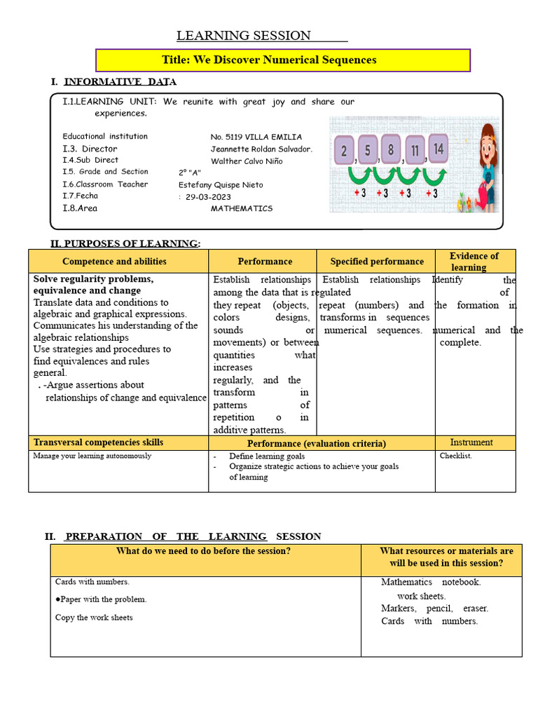 Learning Numerical Sequences in Math | PDF | Learning | Mathematics