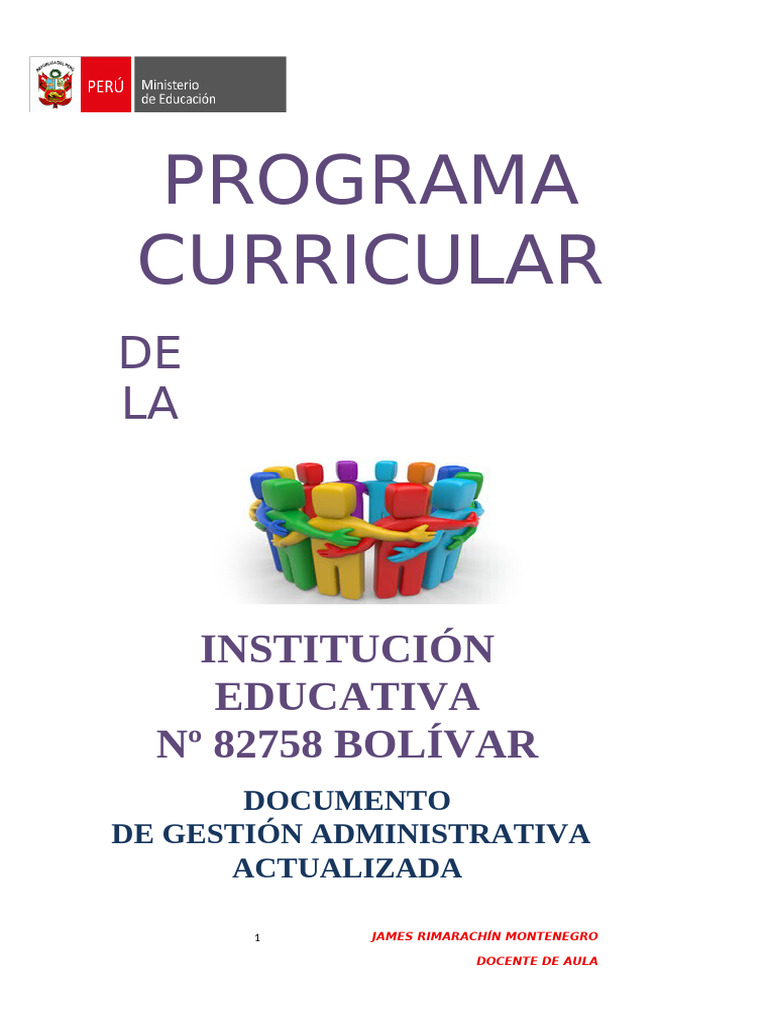 Proyecto Curricular Institucional 2025 | PDF | Plan de estudios | Maestros