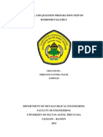 Answer and Question Preparation Step of Hydro Metallurgy