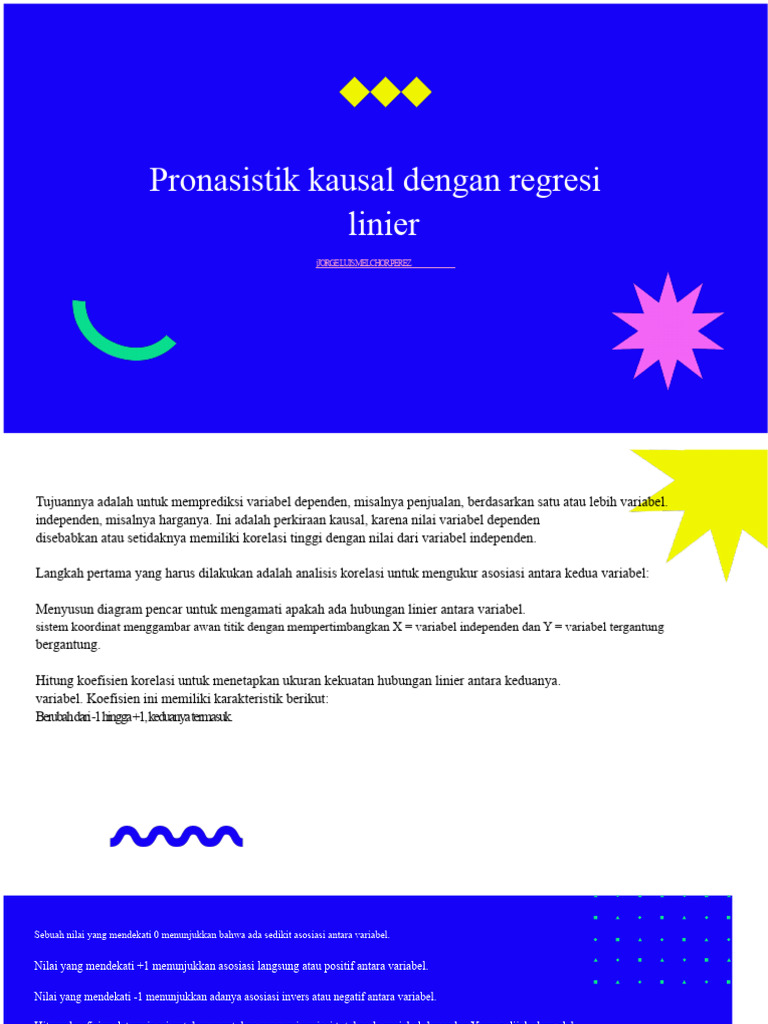 5.4 Prognosis Kausal Dengan Regresi Linier | PDF