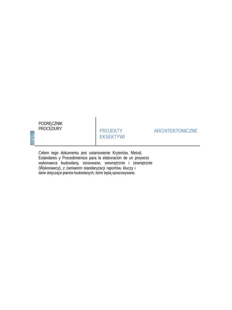 Podręcznik Procedur Zaawansowanego Projektowania Architektonicznego | PDF