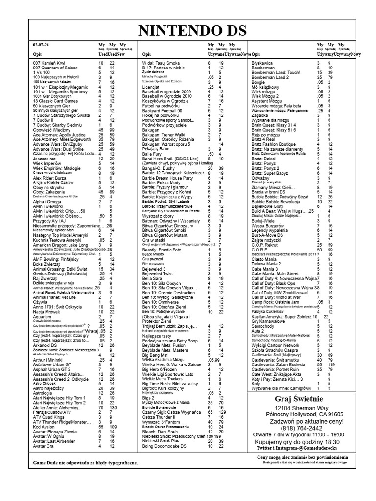 Nintendo DS | PDF