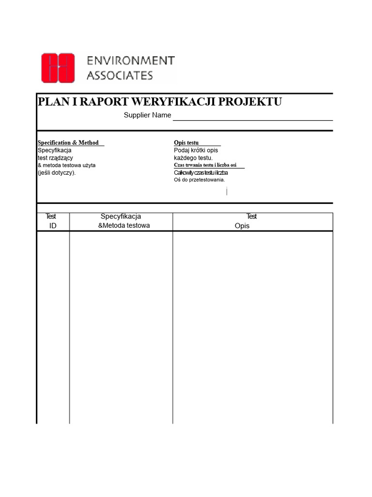 DVP&RPlan Testów | PDF