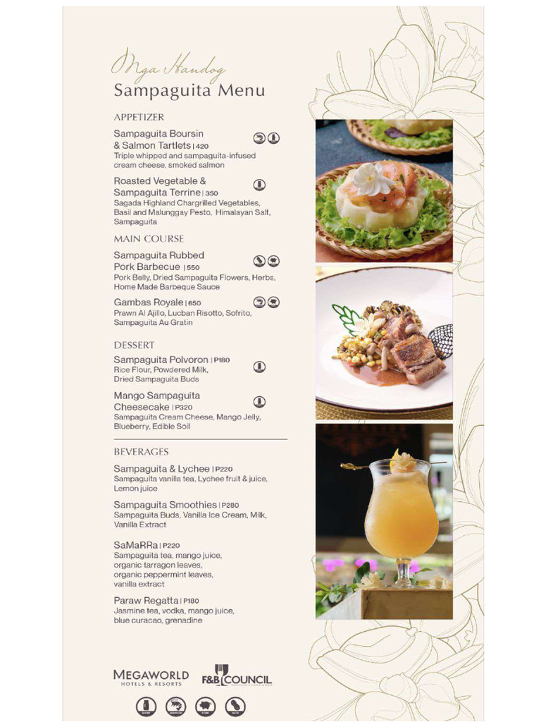 Menu Savoy | PDF
