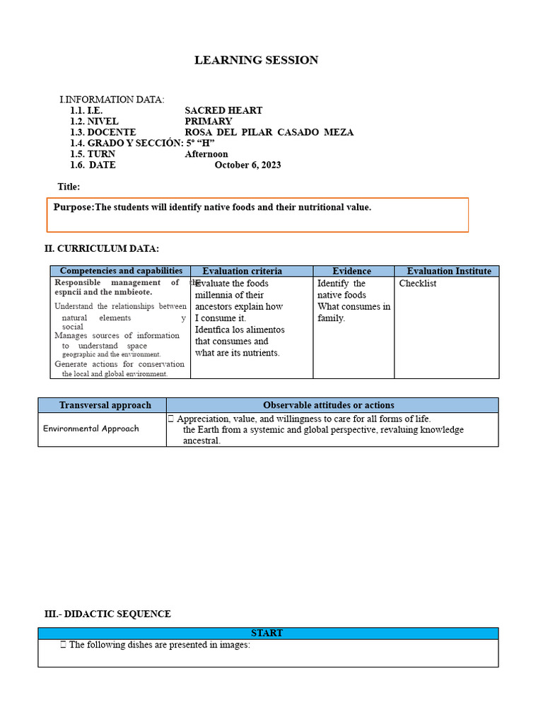 Native Foods and Nutrition Lesson Plan | PDF | Obesity