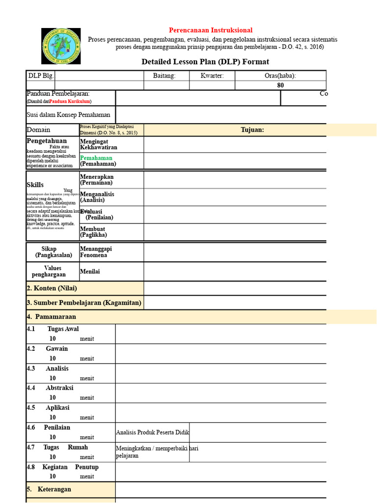 Format DLP (Filipino) | PDF