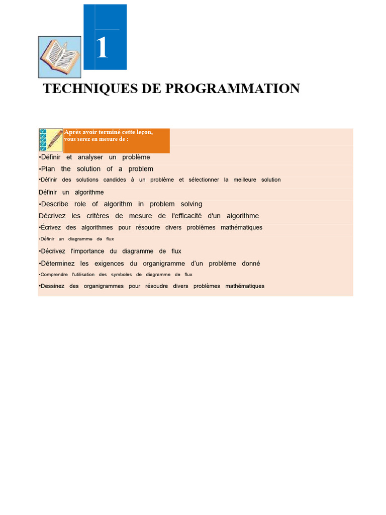 Techniques de programmation et algorithmes | PDF | Programmation ...