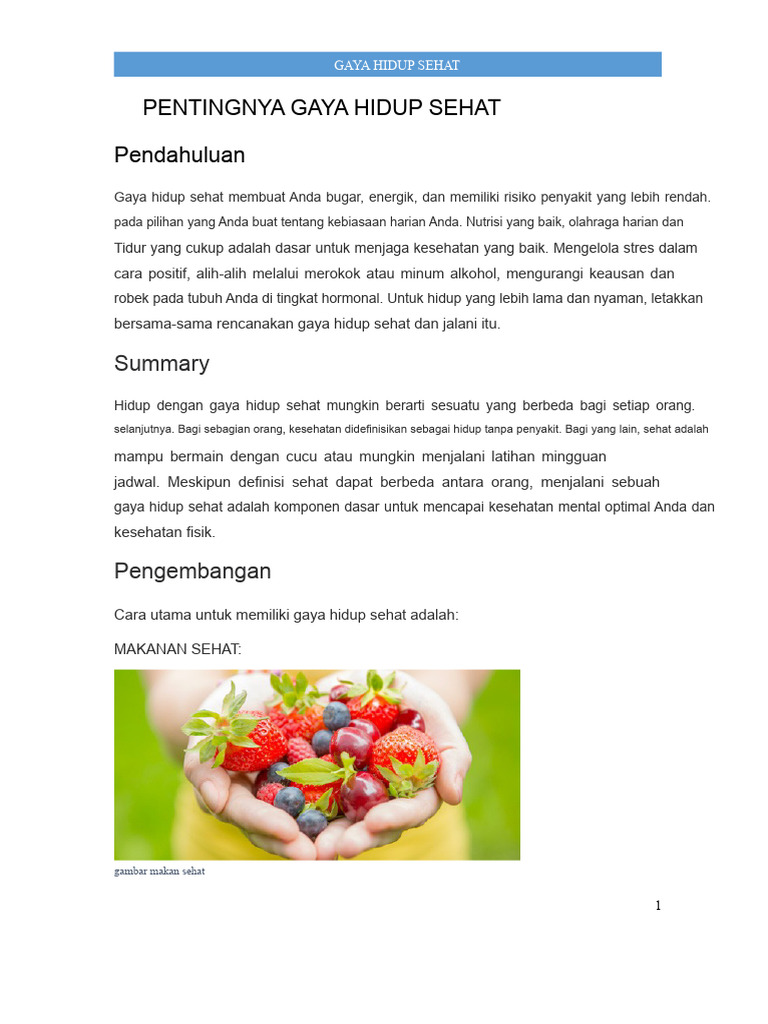 Panduan Gaya Hidup Sehat Optimal | PDF