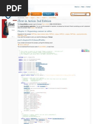 iText in Action_ Example Part1.Chapter04.ColumnWidths