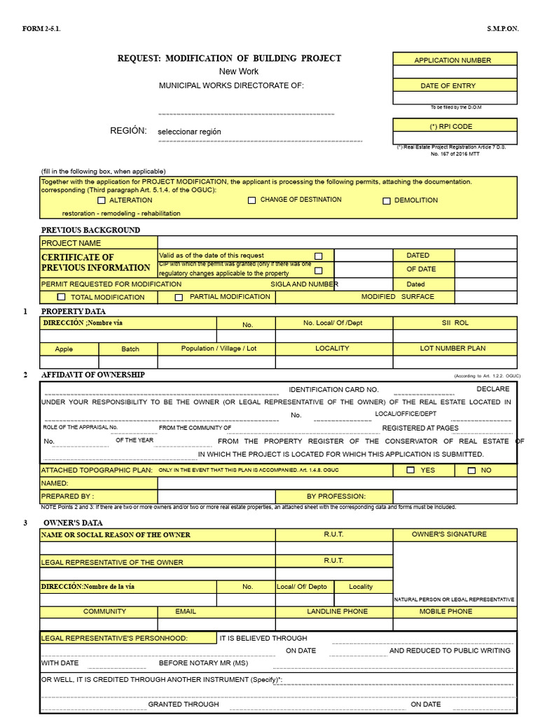 Building Project Modification Request Form | PDF | Parking