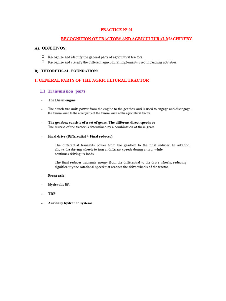 Tractors and Agricultural Machinery Guide | PDF | Tractor ...