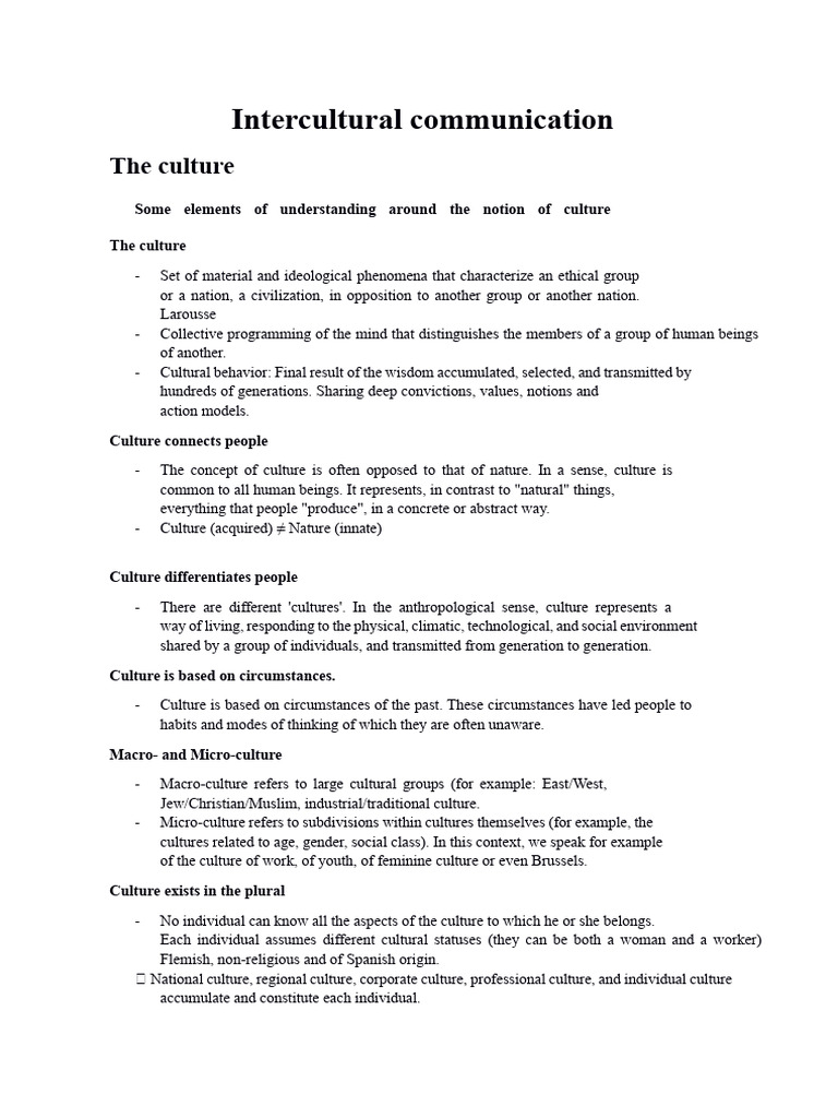 Intercultural Communication | PDF | Communication | Behavior