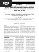 ANÁLISE DA ASSOCIAÇÃO ENTRE SANEAMENTO E SAÚDE