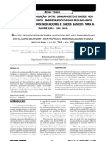 Análise Da Associação Entre Saneamento e Saúde