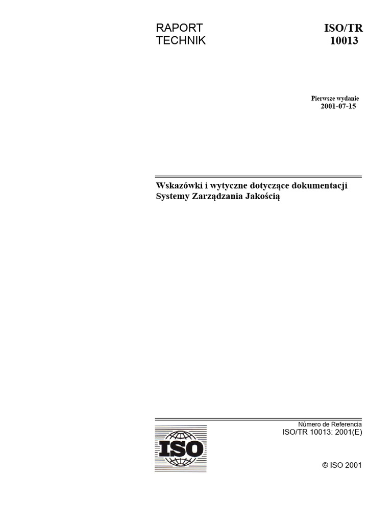 Iso TR 10013 2001 | PDF