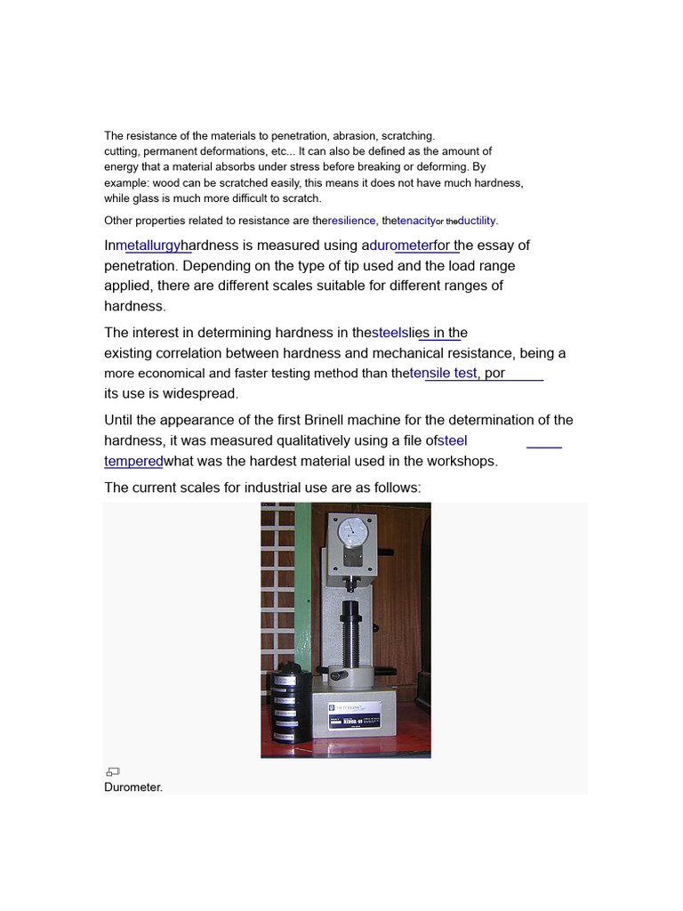 Understanding Material Hardness Tests | PDF | Hardness | Applied And ...