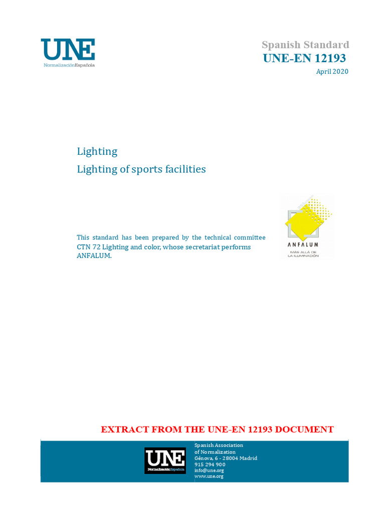 Sports Facility Lighting Standards | PDF | Lighting | Light