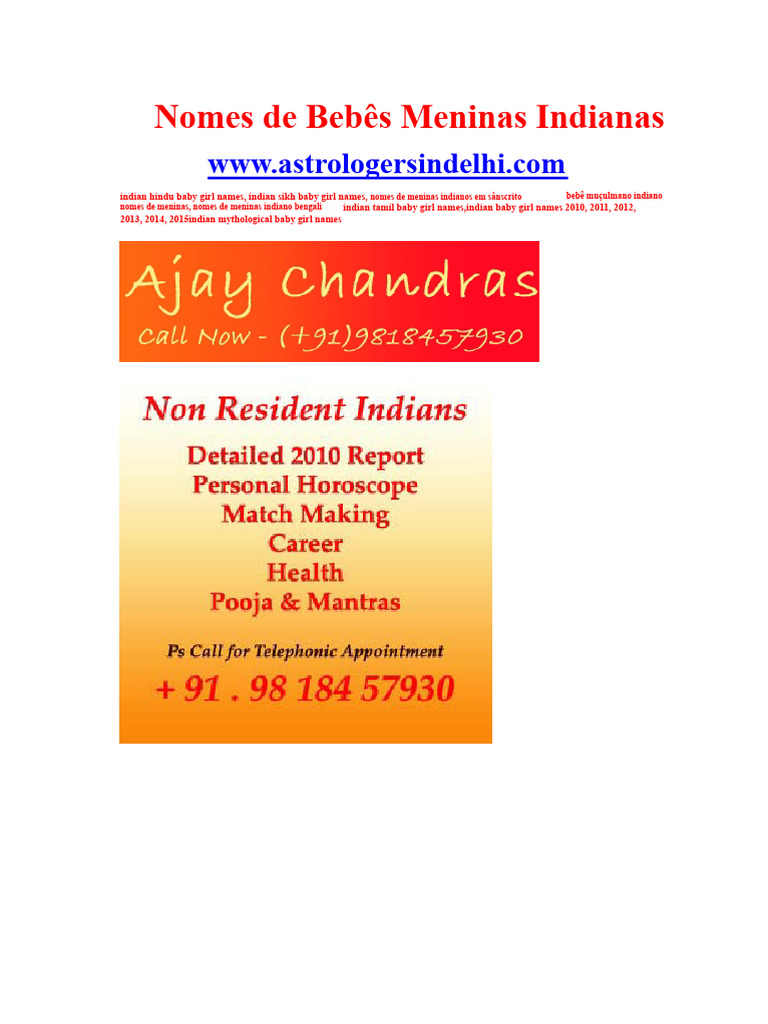 Nomes de Meninas Indianas | PDF | Shiva