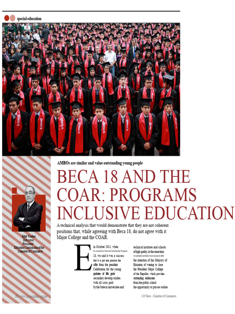 Beca 18 and The COAR: Inclusive Educational Programs | PDF | Lima | Poverty